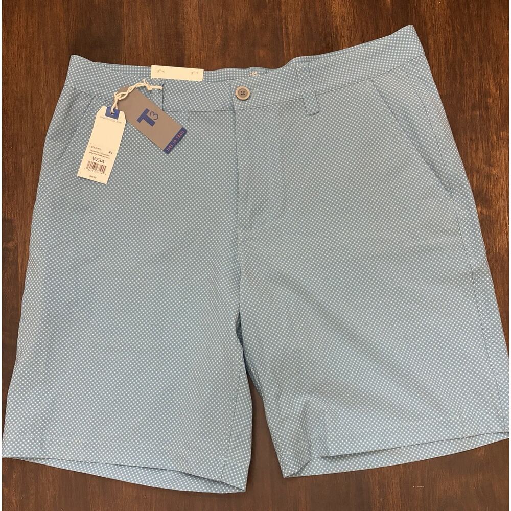 Southern Tide T3 Millcreek Perf. Printed Shorts, NWT - 34W, 9” Ins. - Golf, $90